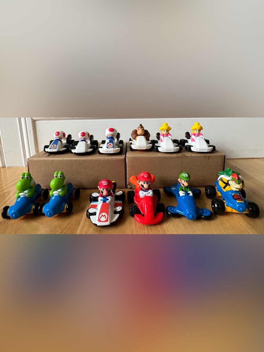 Nintendo Mario Kart Racer Lot 12 Cars Mario Luigi Bowser Yoshi Peach Toad DK